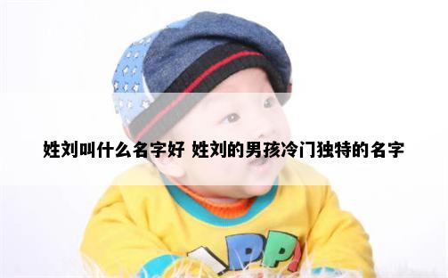 姓刘叫什么名字好 姓刘的男孩冷门独特的名字
