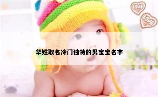 华姓取名冷门独特的男宝宝名字