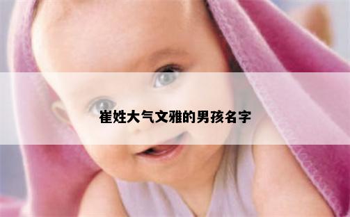 崔姓大气文雅的男孩名字