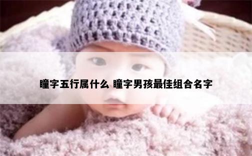 瞳字五行属什么 瞳字男孩最佳组合名字