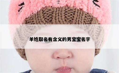 羊姓取名有含义的男宝宝名字