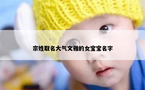 宗姓取名大气文雅的女宝宝名字