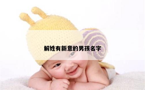 解姓有新意的男孩名字