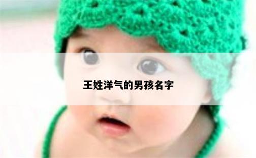 王姓洋气的男孩名字