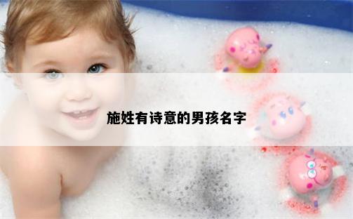 施姓有诗意的男孩名字