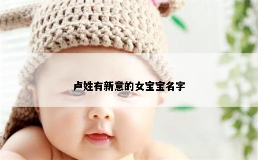 卢姓有新意的女宝宝名字