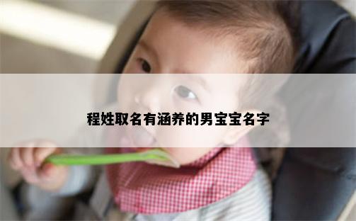程姓取名有涵养的男宝宝名字