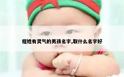 程姓有灵气的男孩名字,取什么名字好