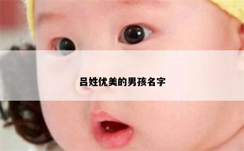 吕姓优美的男孩名字