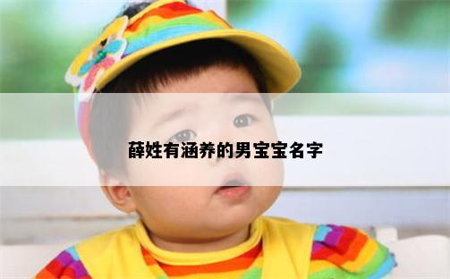 薛姓有涵养的男宝宝名字