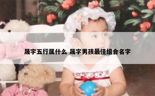 晟字五行属什么 晟字男孩最佳组合名字