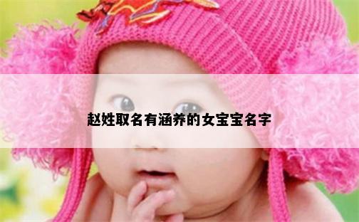 赵姓取名有涵养的女宝宝名字
