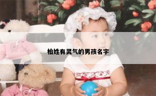 柏姓有灵气的男孩名字