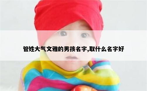 管姓大气文雅的男孩名字,取什么名字好