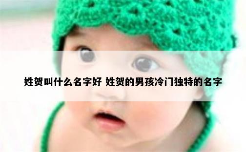 姓贺叫什么名字好 姓贺的男孩冷门独特的名字