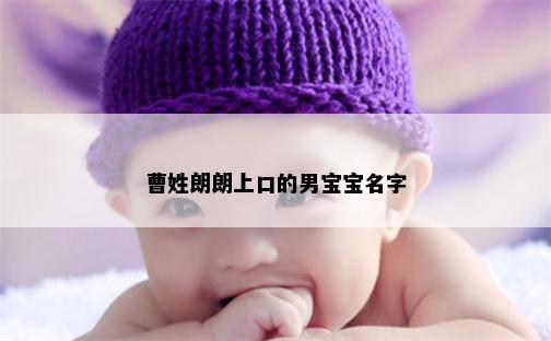 曹姓朗朗上口的男宝宝名字