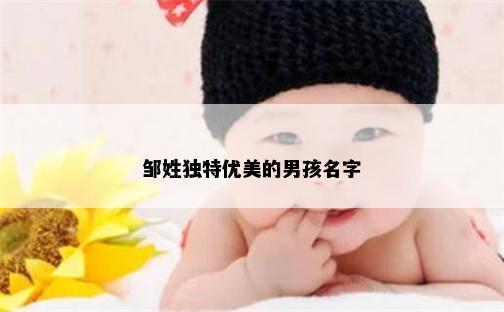 邹姓独特优美的男孩名字