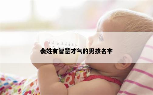 裴姓有智慧才气的男孩名字