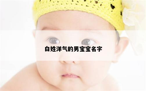 白姓洋气的男宝宝名字