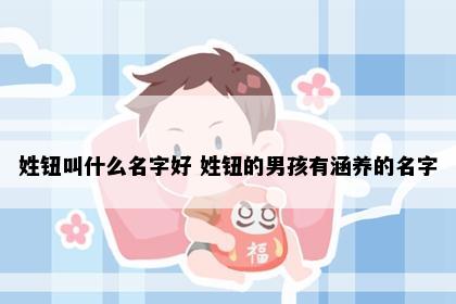 姓钮叫什么名字好 姓钮的男孩有涵养的名字