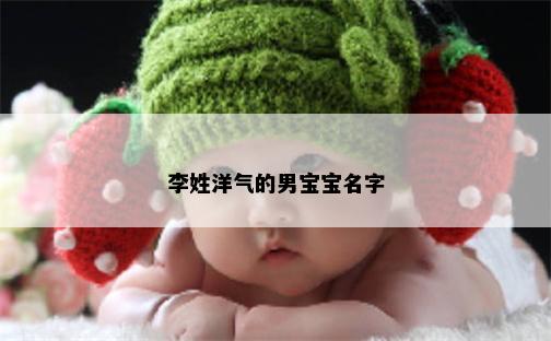 李姓洋气的男宝宝名字