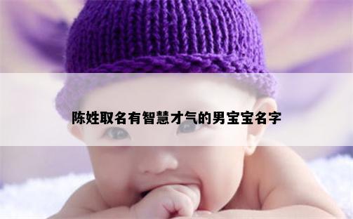 陈姓取名有智慧才气的男宝宝名字