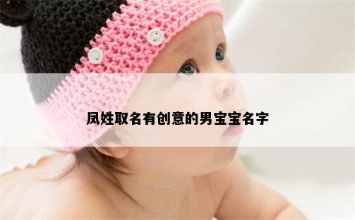 凤姓取名有创意的男宝宝名字