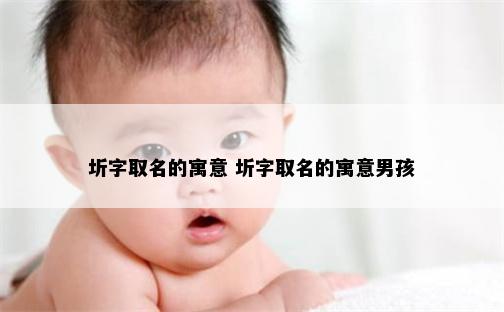 圻字取名的寓意 圻字取名的寓意男孩