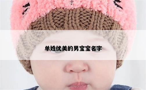 单姓优美的男宝宝名字