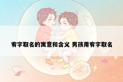 宥字取名的寓意和含义 男孩用宥字取名