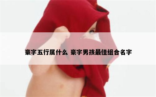 豪字五行属什么 豪字男孩最佳组合名字
