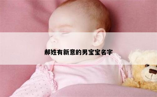 郝姓有新意的男宝宝名字
