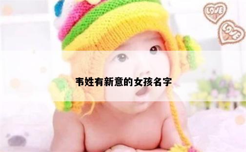 韦姓有新意的女孩名字
