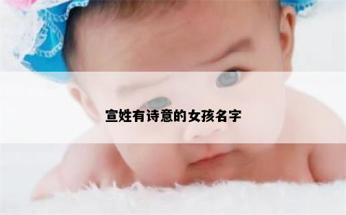 宣姓有诗意的女孩名字