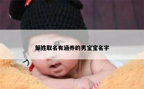 邹姓取名有涵养的男宝宝名字