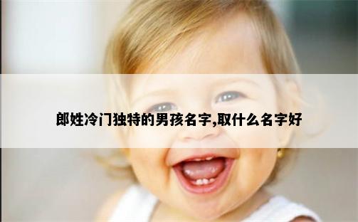 郎姓冷门独特的男孩名字,取什么名字好
