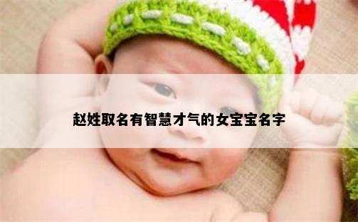 赵姓取名有智慧才气的女宝宝名字