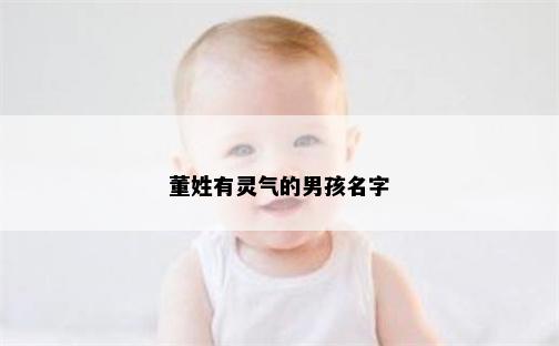 董姓有灵气的男孩名字