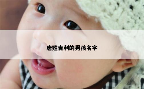 唐姓吉利的男孩名字