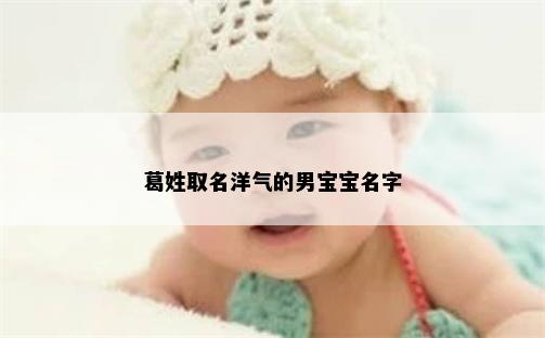 葛姓取名洋气的男宝宝名字