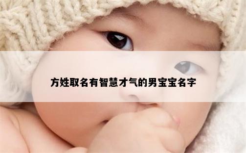 方姓取名有智慧才气的男宝宝名字