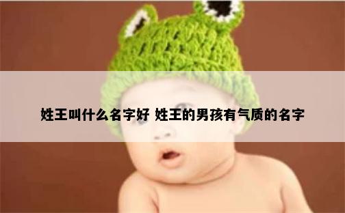 姓王叫什么名字好 姓王的男孩有气质的名字