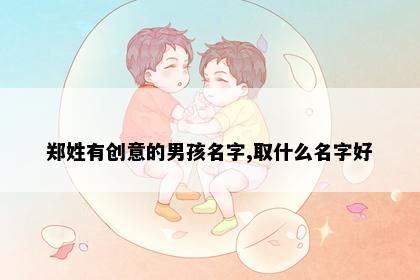 郑姓有创意的男孩名字,取什么名字好