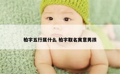 柏字五行属什么 柏字取名寓意男孩