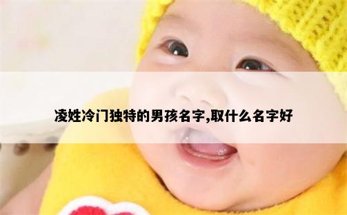 凌姓冷门独特的男孩名字,取什么名字好