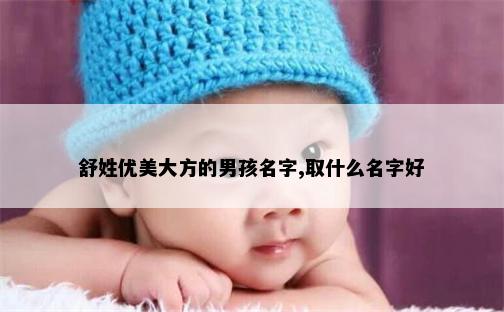舒姓优美大方的男孩名字,取什么名字好