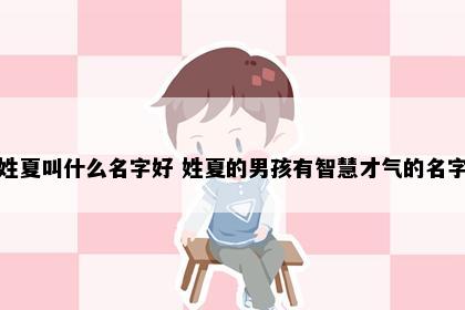 姓夏叫什么名字好 姓夏的男孩有智慧才气的名字