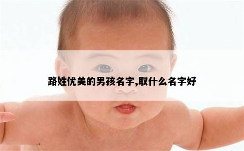 路姓优美的男孩名字,取什么名字好