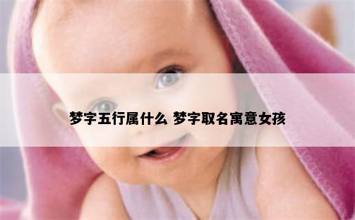 梦字五行属什么 梦字取名寓意女孩