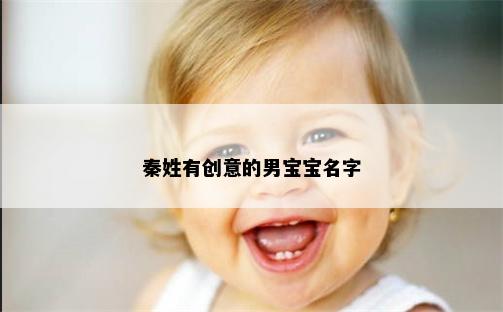 秦姓有创意的男宝宝名字